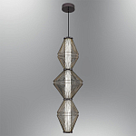 Подвесной светильник вертикальный с плетеным металлическим каркасом Metal Interweaving варинант исполнения - 1 | Loft Concept в Тюмени