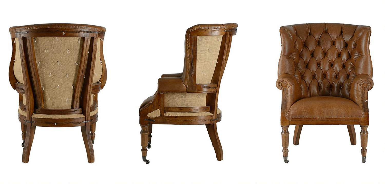 Кресло Meder Armchair натуральная кожа Кресло Meder Armchair натуральная кожа - Loft-Concept в Тюмени