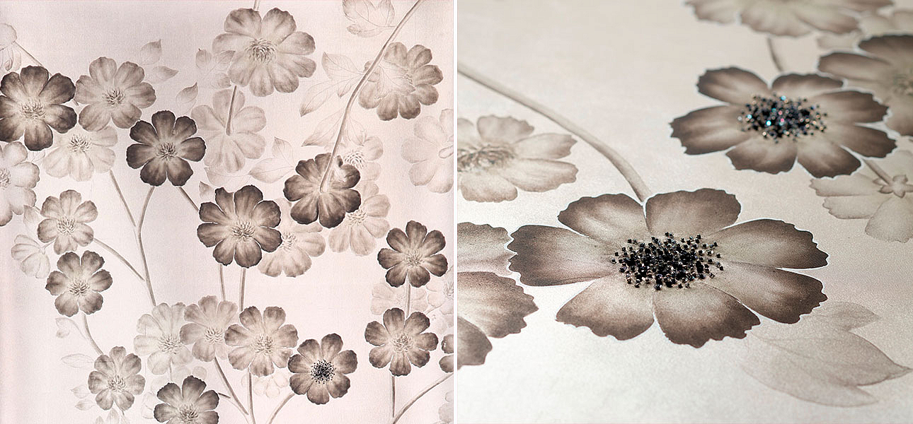 Обои ручная роспись Anemones in Light Special Colourway SC-236 on Tarnished Silver gilded silk Обои ручная роспись Anemones in Light Special Colourway SC-236 on Tarnished Silver gilded silk - Loft-Concept в Тюмени
