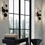 Бра светодиодное из черно-белых дисков Contrast Sample варинант исполнения - 7 | Loft Concept в Тюмени