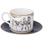 Чайный сервиз из фарфора с изображением лошадей на 6 персон 14 предметов Porcelain Horse Set варинант исполнения - 3 | Loft Concept в Тюмени