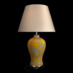 Настольная лампа желтая с изображением белых птиц Flight Among Acacia варинант исполнения - 2 | Loft Concept в Тюмени