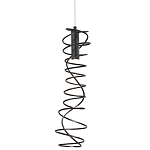 Подвесной светильник светодиодный из металла со спиральным декоративным элементом черный Metal Spiral варинант исполнения - 6 | Loft Concept в Тюмени