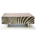 Кофейный стол Kenya Coffee Table Bone Inlay ZEBRA Beige  варинант исполнения - 2 | Loft Concept в Тюмени