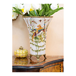 Ваза из фарфора с бронзовой стрекозой  Paradise Dragonfly варинант исполнения - 7 | Loft Concept в Тюмени