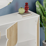 Комод с 3-мя дверцами и выдвижным ящиком цвета светлый дуб SPARK CONSOLE WHITE варинант исполнения - 4 | Loft Concept в Тюмени