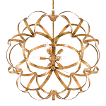 Люстра круглая в виде объёмного цветка Golden Flower Sphere варинант исполнения - 2 | Loft Concept в Тюмени