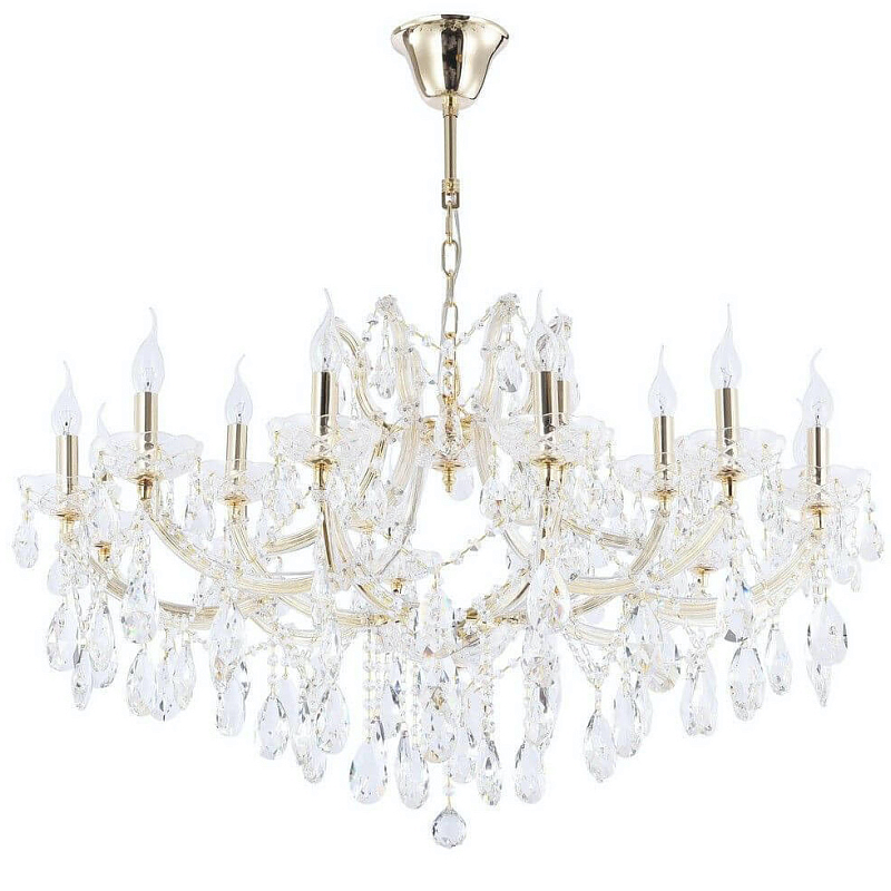 Люстра Pasquale Chandelier 18 Золотой Прозрачный Люстра Pasquale Chandelier 18 Золотой Прозрачный в Тюмени | Loft Concept
