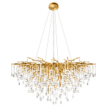 Люстра подвесная с прозрачными стеклянными подвесками в форме капель Диаметр 100 см Droplet Chandelier варинант исполнения - 2 | Loft Concept в Тюмени