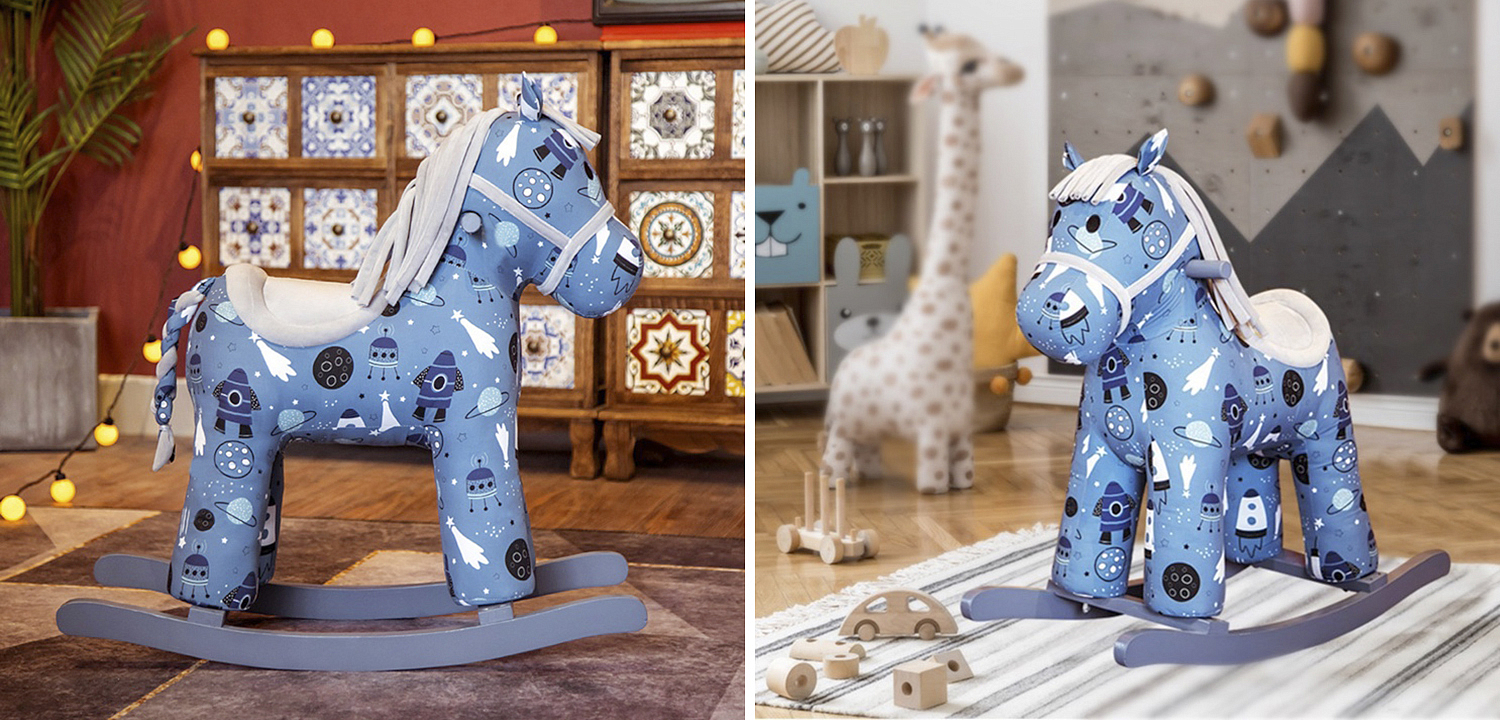 Лошадка-качалка голубая John Pony Лошадка-качалка голубая John Pony - Loft-Concept в Тюмени