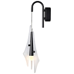 Бра черного цвета с плафоном из рельефного стекла Glass Pod варинант исполнения - 1 | Loft Concept в Тюмени