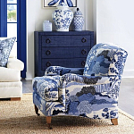 Кресло Trumann Club Chair Blue Landscape синий пейзаж варинант исполнения - 3 | Loft Concept в Тюмени