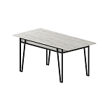 Стол обеденный с прямоугольной столешницей пыльного белого цвета на 4-х металлических ножках PAL ANCIENT WHITE варинант исполнения - 1 | Loft Concept в Тюмени