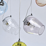 Люстра линейная с 5-ю разноцветными стеклянными плафонами Kaleido варинант исполнения - 12 | Loft Concept в Тюмени