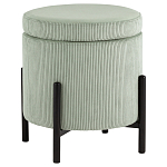 Светло-зеленый пуф на черных ножках SANJAY варинант исполнения - 1 | Loft Concept в Тюмени