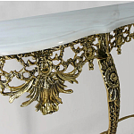Консоль из бронзы с мраморной столешницей Bronze Console варинант исполнения - 2 | Loft Concept в Тюмени