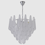 Люстра с подвесками из рифленного стекла в форме капель Textured Glass Chandelier варинант исполнения - 4 | Loft Concept в Тюмени