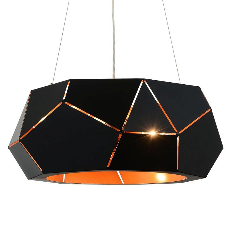 Люстра Volume Squarу Chandelier Черный Золотой Люстра Volume Squarу Chandelier Черный Золотой в Тюмени | Loft Concept