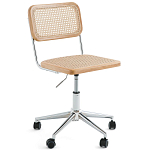 Офисный стул из ротанга на колёсах June Rattan Wicker Chair варинант исполнения - 1 | Loft Concept в Тюмени