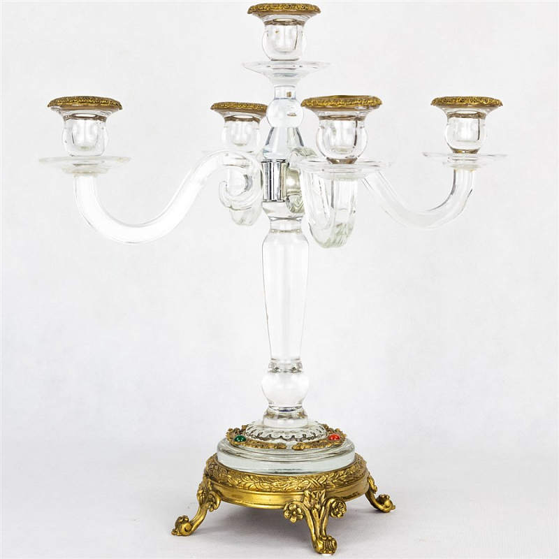 Подсвечник Transparent Candlestick Бронза Прозрачный (Transparent) Подсвечник Transparent Candlestick Бронза Прозрачный (Transparent) в Тюмени | Loft Concept