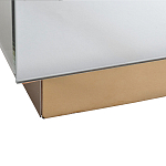 Столик журнальный зеркальный с золотым декором Gold Painted Mirror Table варинант исполнения - 3 | Loft Concept в Тюмени