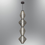 Подвесной светильник вертикальный с плетеным металлическим каркасом Metal Interweaving варинант исполнения - 2 | Loft Concept в Тюмени