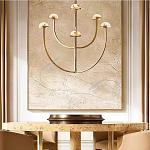 Люстрас 6-ю мраморными плафонами в форме купола Light Warm Light варинант исполнения - 3 | Loft Concept в Тюмени