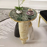 Дизайнерский журнальный стол круглый на 3-х фигурных ножках Cuzadit варинант исполнения - 1 | Loft Concept в Тюмени