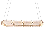 Люстра прямоугольная с текстурным природным рисунком IceFlame варинант исполнения - 4 | Loft Concept в Тюмени