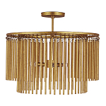 Потолочный светильник двухъярусный золотого цвета Metal Tentacles варинант исполнения - 3 | Loft Concept в Тюмени