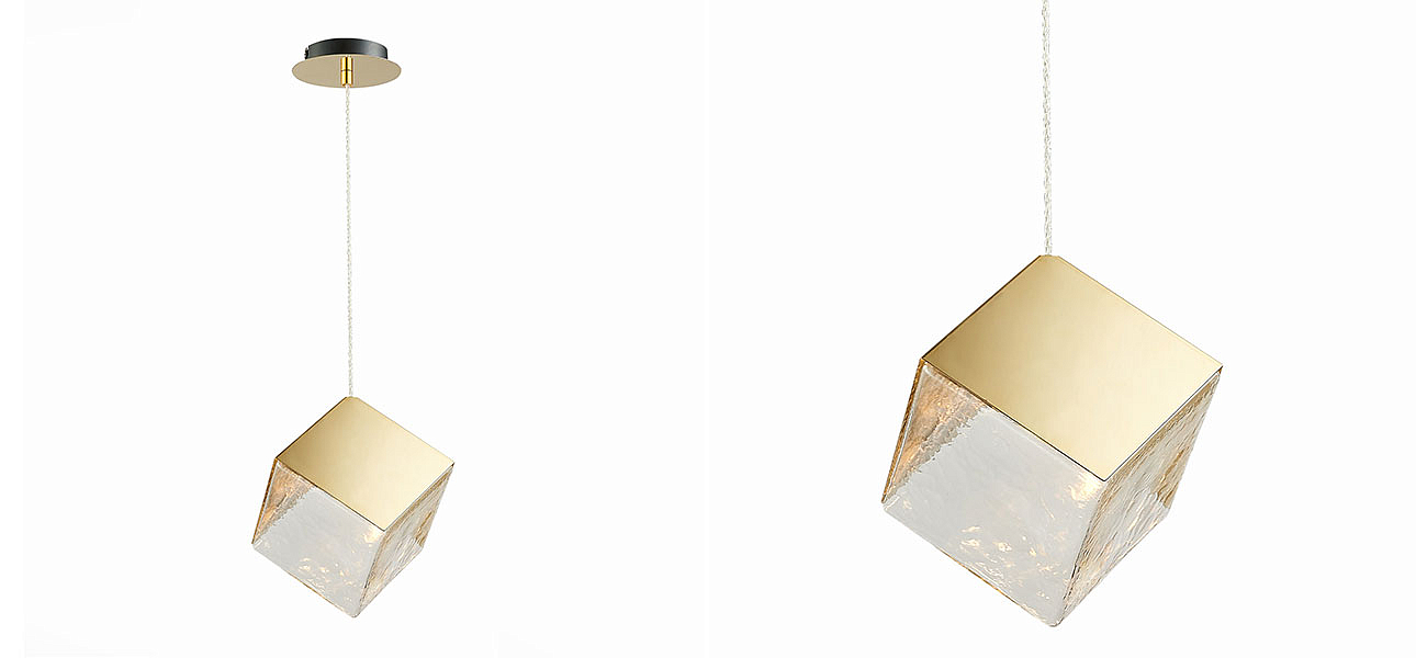 Подвесной светильник Lamp golden cube Подвесной светильник Lamp golden cube - Loft-Concept в Тюмени