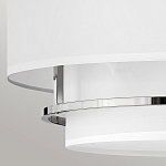 Потолочный светильник с двухслойным белым текстильным абажуром Hinkley варинант исполнения - 11 | Loft Concept в Тюмени