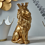 Статуэтка лев с детализированной гривой и изящной короной Lion Crown  варинант исполнения - 5 | Loft Concept в Тюмени