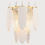 Бра с декором из рельефного стекла в виде перьев Abelia Feather Wall Lamp варинант исполнения - 2 | Loft Concept в Тюмени