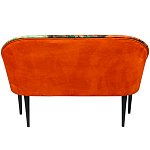 Диван двухместный из натурального бука оранжевый с цветным принтом Impressionism in Art варинант исполнения - 2 | Loft Concept в Тюмени