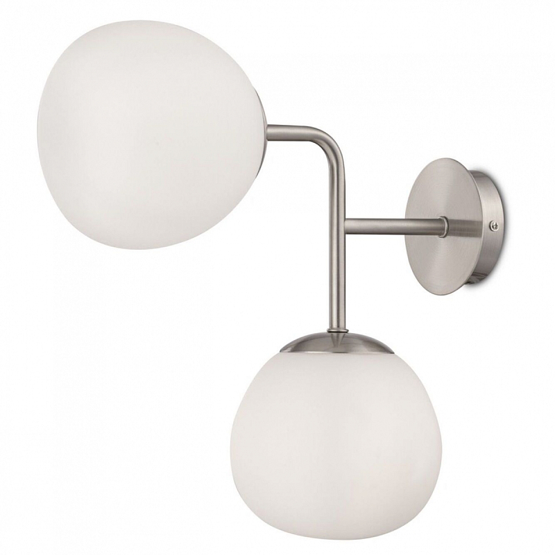 Бра Tiepolo Ball Sconces Double nickel Никель Белый Бра Tiepolo Ball Sconces Double nickel Никель Белый в Тюмени | Loft Concept
