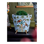 Кашпо из голубого фарфора с бронзовыми элементами Blue Garden варинант исполнения - 5 | Loft Concept в Тюмени