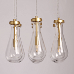 Люстра с 7-ю прозрачными плафонами из стекла в форме капли Lucid Rain  варинант исполнения - 6 | Loft Concept в Тюмени