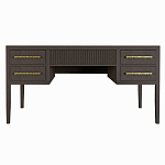 Большой Рабочий стол Primo с 5 выдвижными ящиками Темный орех варинант исполнения - 7 | Loft Concept в Тюмени