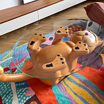 Дизайнерский журнальный стол с основанием в виде кота Bivan варинант исполнения - 2 | Loft Concept в Тюмени