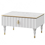 Стол журнальный белый с ящиком Expanses of Beauty варинант исполнения - 1 | Loft Concept в Тюмени