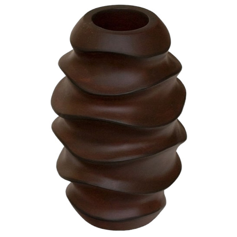 Ваза деревянная коричневая Vase of Thailand Коричневый в Тюмени | Loft Concept 