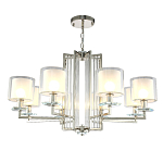 Люстра с 8-ю цилиндрическими плафонами из стекла Laurent варинант исполнения - 6 | Loft Concept в Тюмени