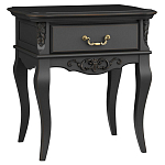 Тумба прикроватная черная из массива бука в стиле прованс Black Provence варинант исполнения - 1 | Loft Concept в Тюмени