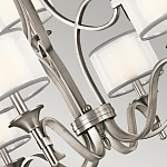 Люстра с белыми тканевыми абажурами в прозрачных стеклянных цилиндрах Kichler варинант исполнения - 3 | Loft Concept в Тюмени