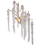 Бра на ветвистом золотом каркасе со стеклянными подвесами Raceme варинант исполнения - 1 | Loft Concept в Тюмени