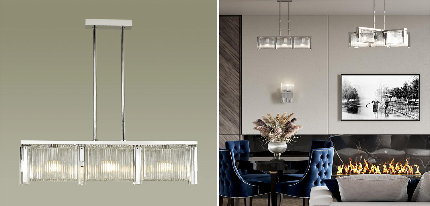 Люстра Madelen Chrome Linear Chandelier Люстра Madelen Chrome Linear Chandelier - Loft-Concept в Тюмени