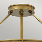 Потолочный светильник цвета латунь с плоским круглым плафоном Hinkley варинант исполнения - 3 | Loft Concept в Тюмени