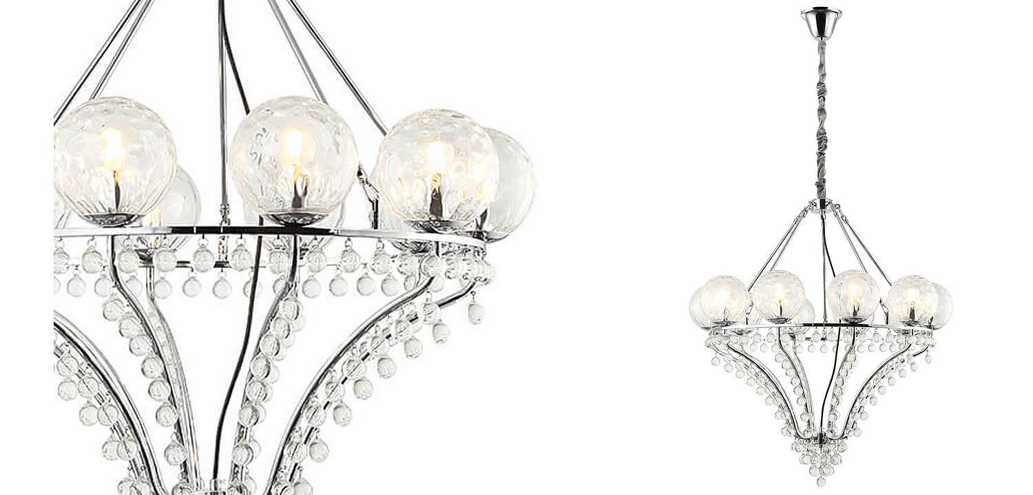 Люстра Melaine Chandelier chrome Люстра Melaine Chandelier chrome - Loft-Concept в Тюмени