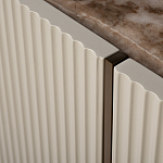 Тумба под телевизор серая с мраморной столешницей Uniqueness Marble варинант исполнения - 3 | Loft Concept в Тюмени